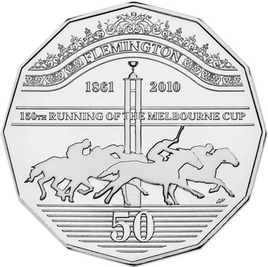 2010 50c 150th Running of The Melbourne Cup Uncirculated Coin