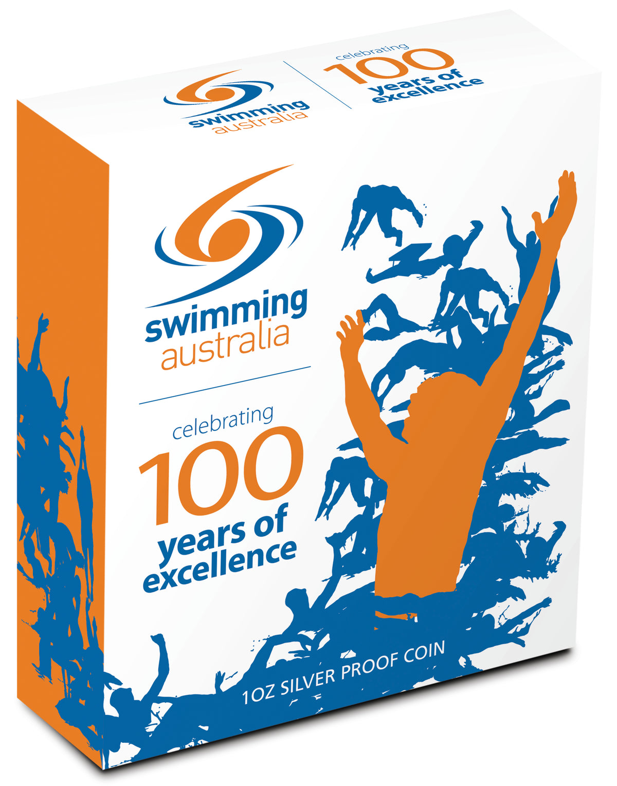 2009 $1 Swimming Australia Celebrating 100 Years of Excellence 1oz Silver Coloured Proof Coin