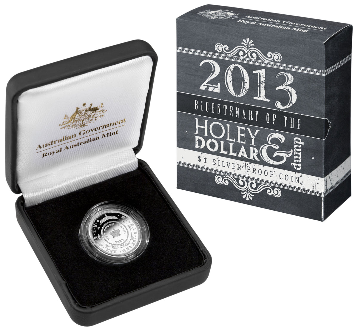 2013 $1 Bicentenary of The Holey Dollar & Dump Silver Proof Coin
