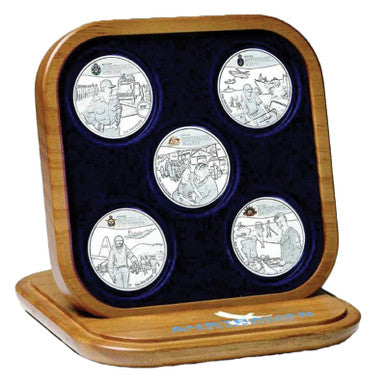 2005 $2 Australian Peacekeepers 2oz Silver Proof 5 Coin Set