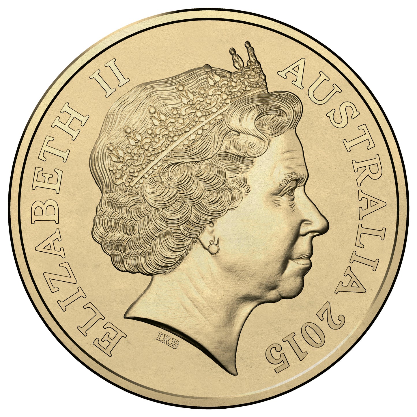 2015 $1 WWI War Heroes Red Poppy Coloured Uncirculated Coin