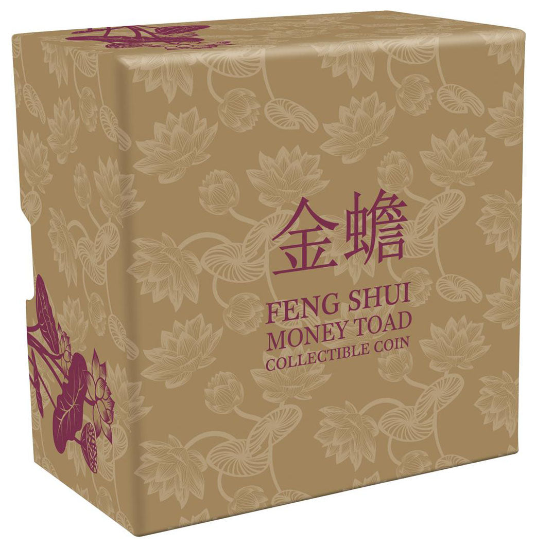 Niue 2016 $2 Feng Shui Money Toad 1oz Silver Coloured Proof Coin
