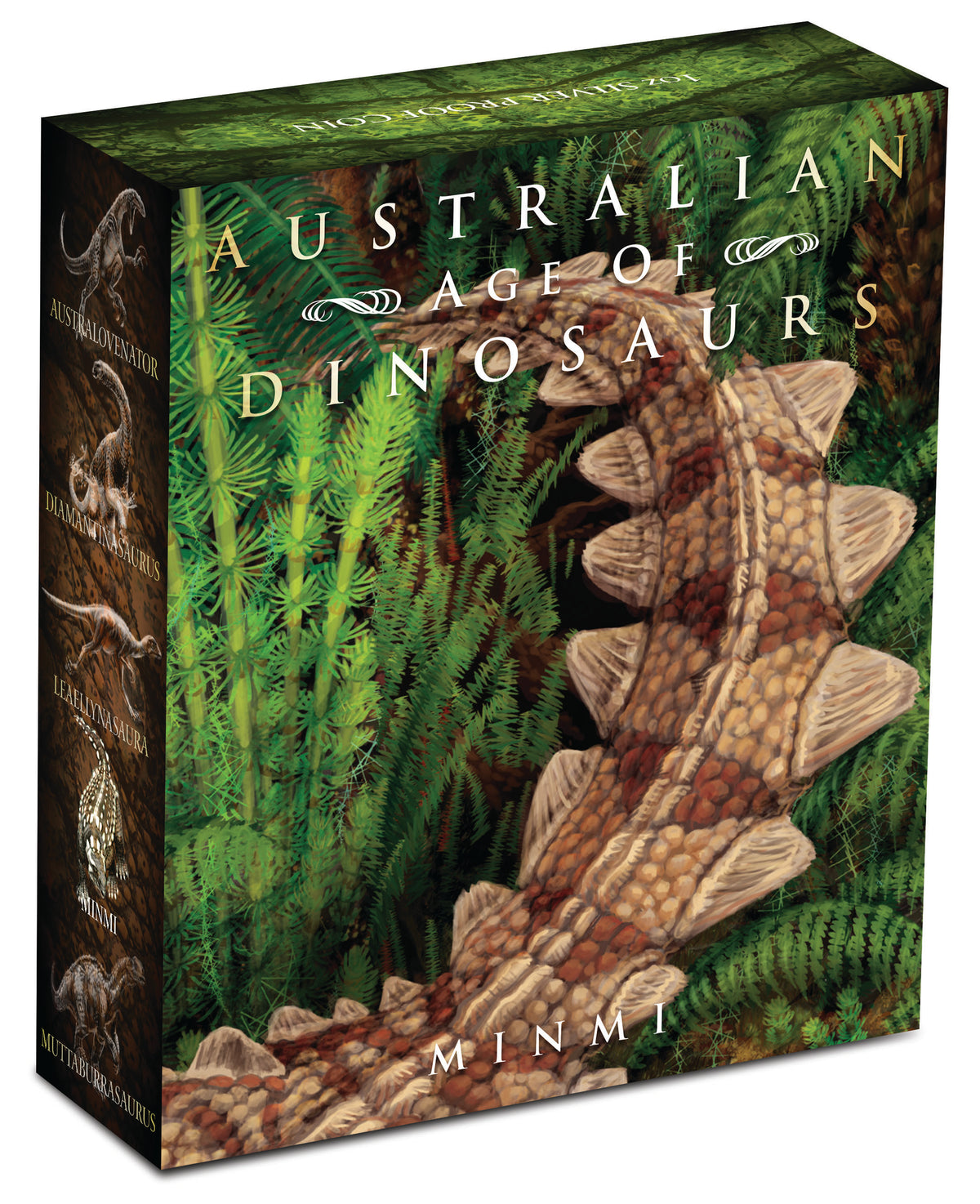 2015 $1 Australian Age of Dinosaurs Minmi 1oz Silver Coloured Proof Coin