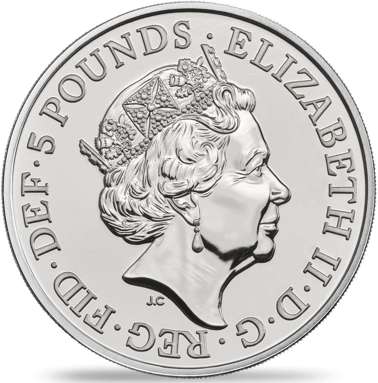 UK 2018 £5 The Queen's Beasts The Black Bull of Clarence Uncirculated Coin