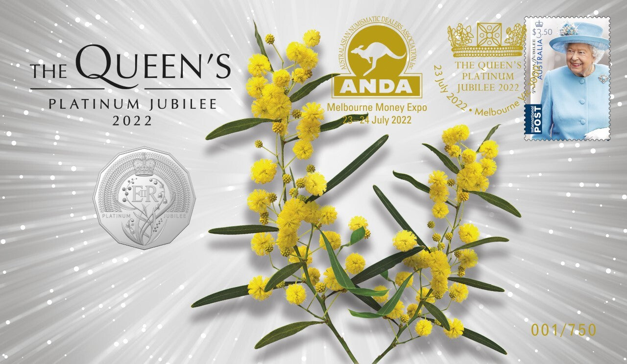 2022 50c ANDA Melbourne The Queen's Platinum Jubilee PNC