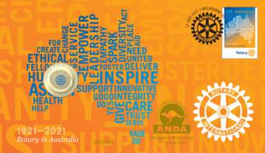 2021 $1 ANDA Melbourne Centenary of Rotary In Australia PNC