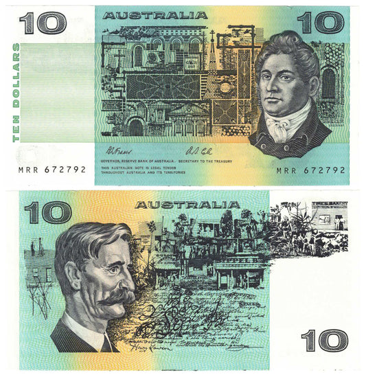 1991 $10 Fraser/Cole R313bL Last Prefix MRR Without Plate Letter Uncirculated Banknote