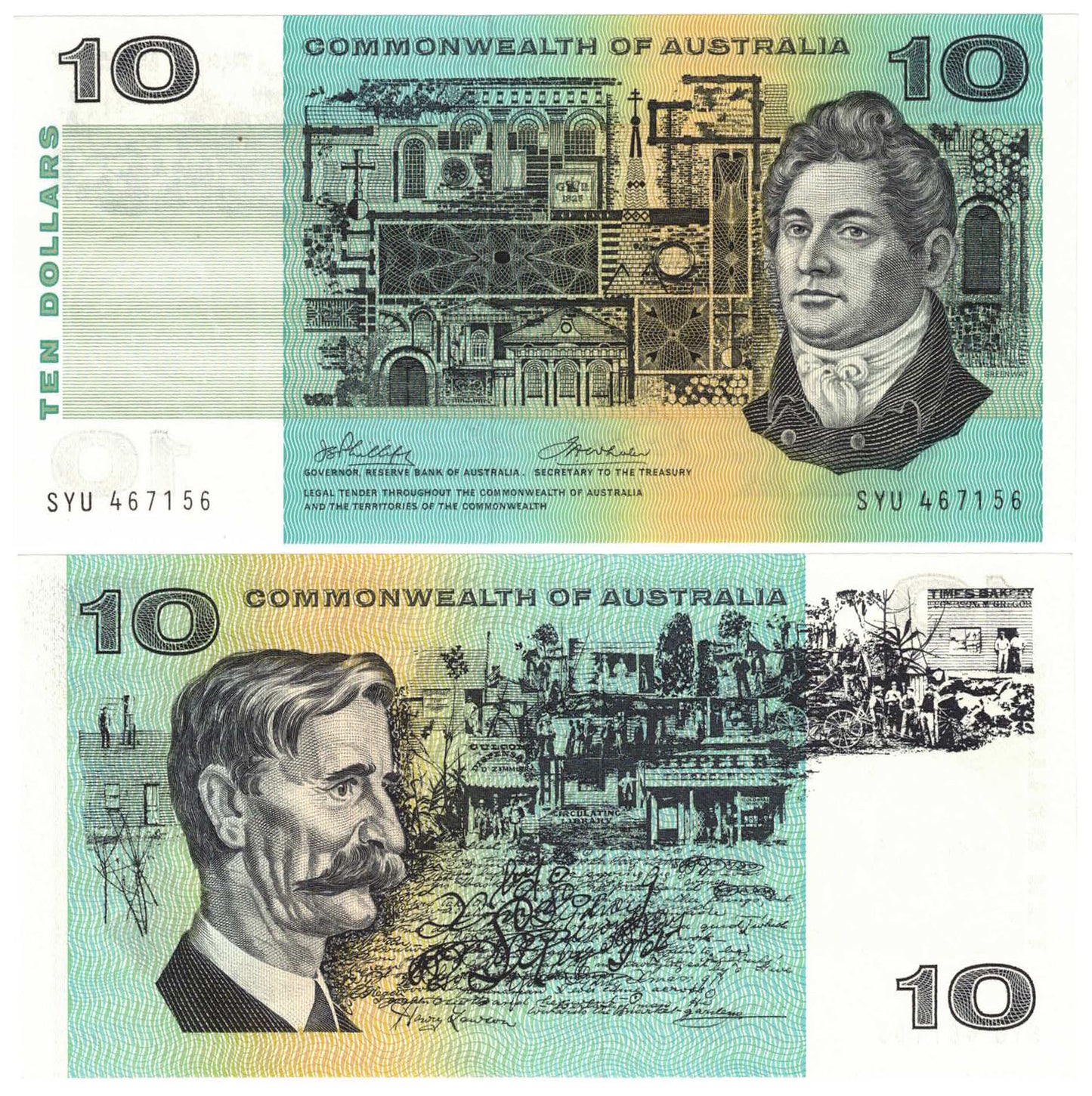 1974 $10 Phillips/Wheeler R305 Australia Uncirculated Banknote