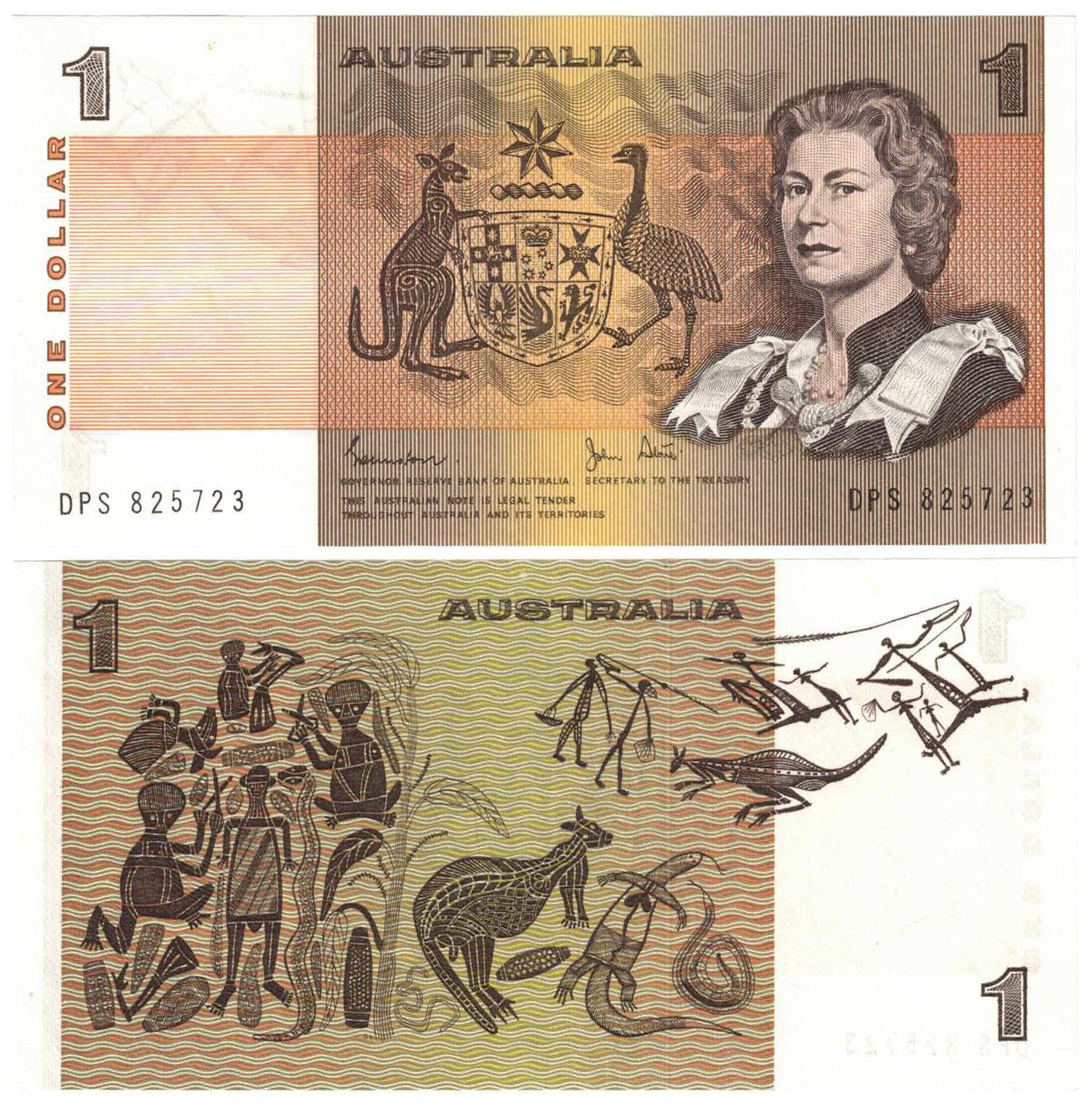 1982 $1 Johnston/Stone R78L Last Prefix DPS Extremely Fine Banknote