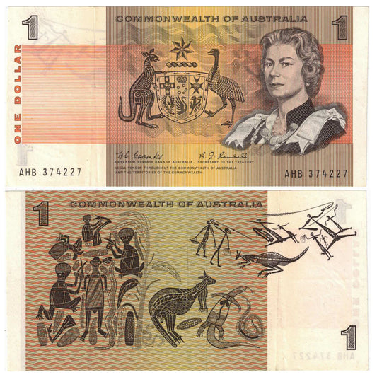 1968 $1 Coombs/Randall R72 Very Fine Banknote