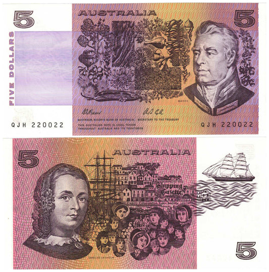 1991 $5 Fraser/Cole R213 Radar Serial Uncirculated Banknote