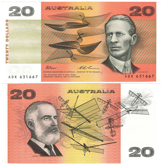 1993 $20 Fraser/Evans R415L Last Prefix ADK Uncirculated Banknote