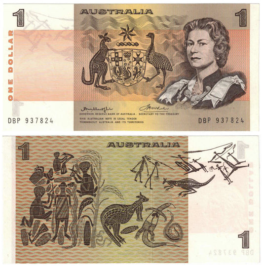 1976 $1 Knight/Wheeler R76bii Thin Paper Uncirculated Banknote