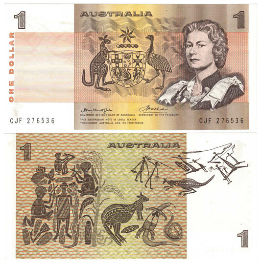 1976 $1 Knight/Wheeler R76c Side Thread Uncirculated Banknote