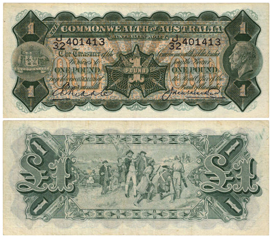 1927 One Pound Riddle/Heathershaw R26 Good Very Fine Banknote