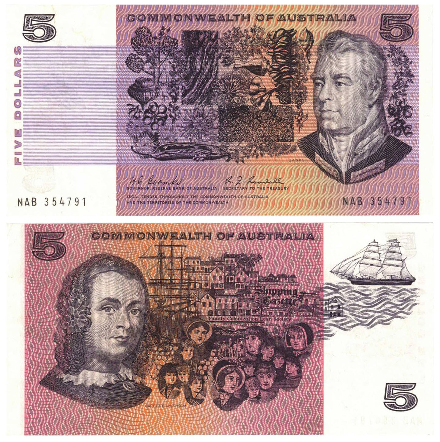 1967 $5 Coombs/Randall R202 About Very Fine Banknote