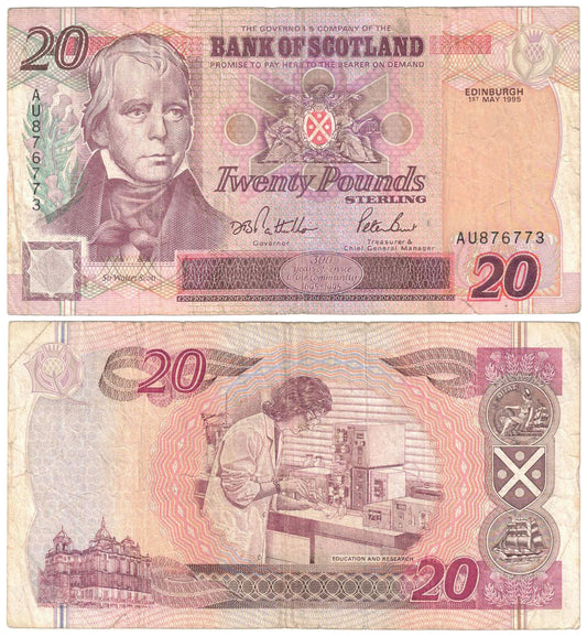 Scotland 1995 Twenty Pounds Pattullo/Burt #12/a Fine Banknote