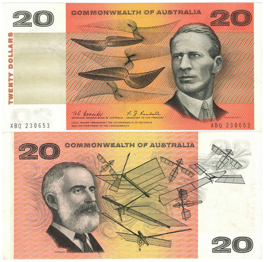 1967 $20 Coombs/Randall R402F First Prefix XBQ Good Extremely Fine Banknote