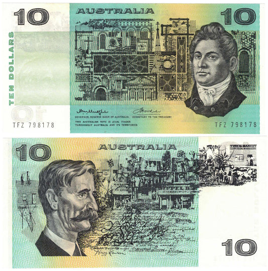 1976 $10 Knight/Wheeler R306a Centre Thread Uncirculated Banknote