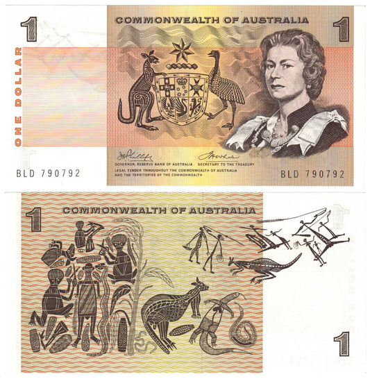1972 $1 Phillips/Wheeler R74 Commonwealth of Australia Uncirculated Banknote