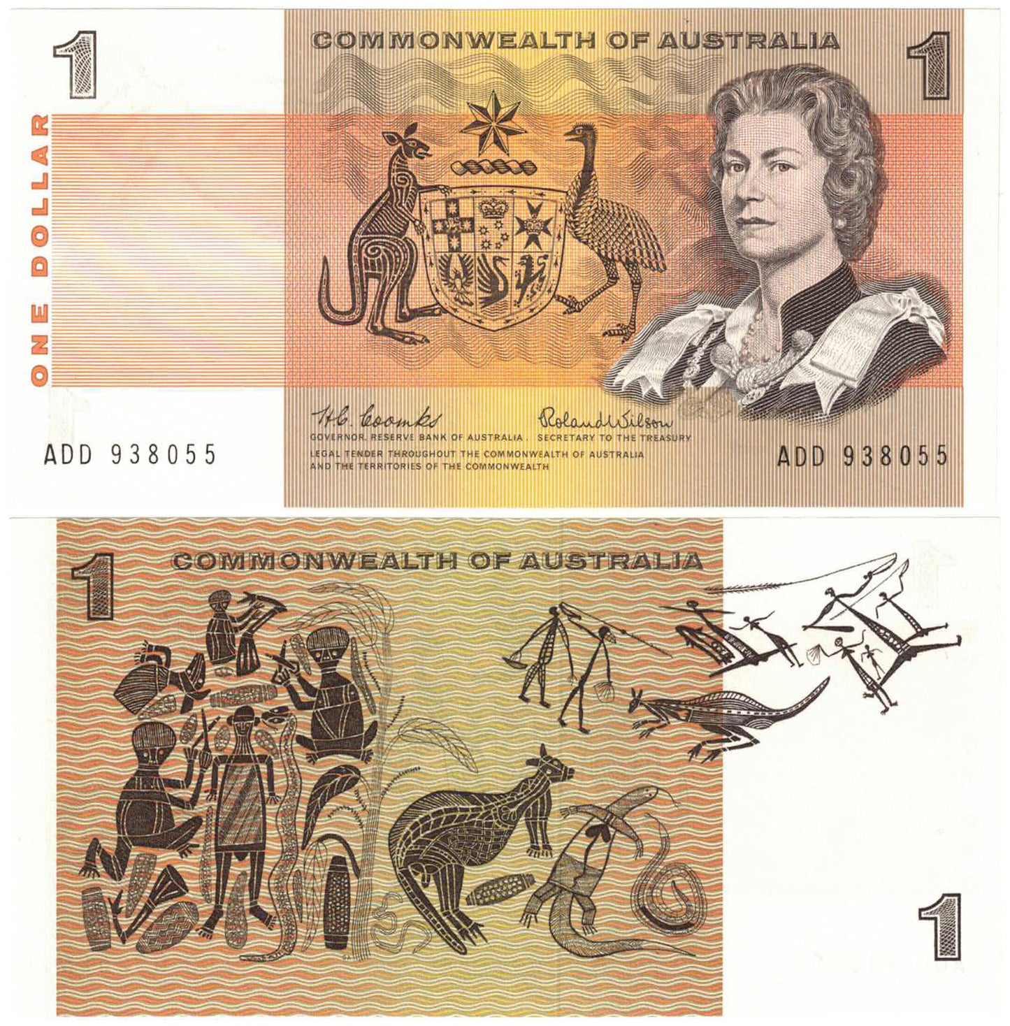 1966 $1 Coombs/Wilson R71 Uncirculated Banknote