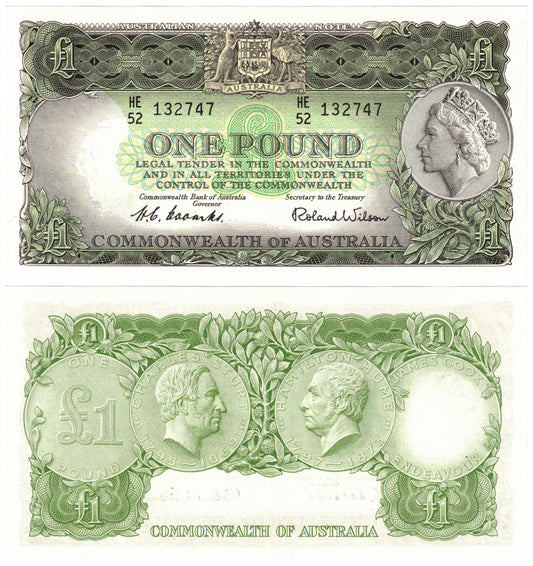 1953 One Pound Coombs/Wilson R33 Commonwealth of Australia Uncirculated Banknote