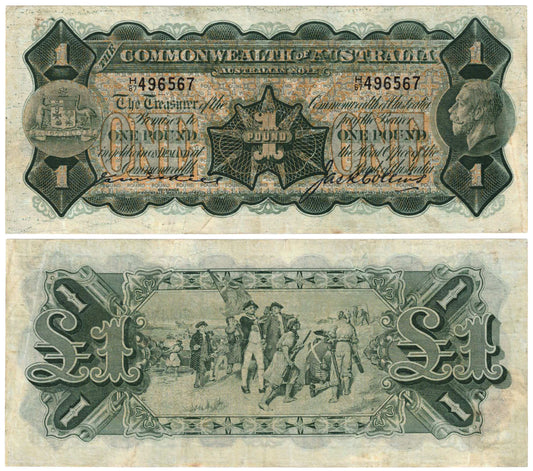 1926 One Pound Kell/Collins R24 Extremely Fine Banknote