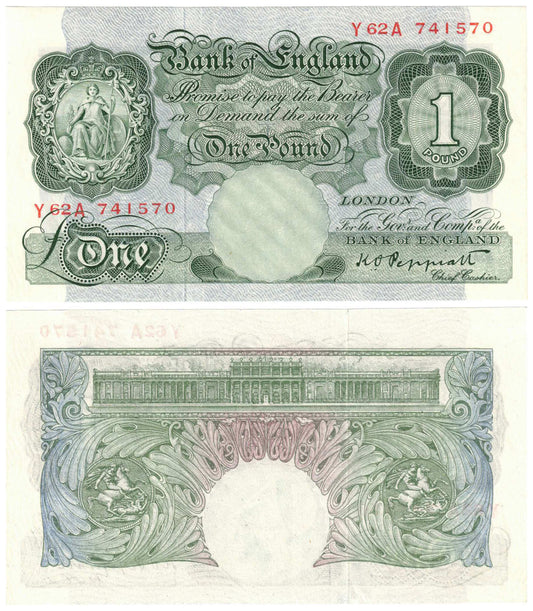 Great Britain (1948-49) One Pound Peppiatt #369a Uncirculated Banknote