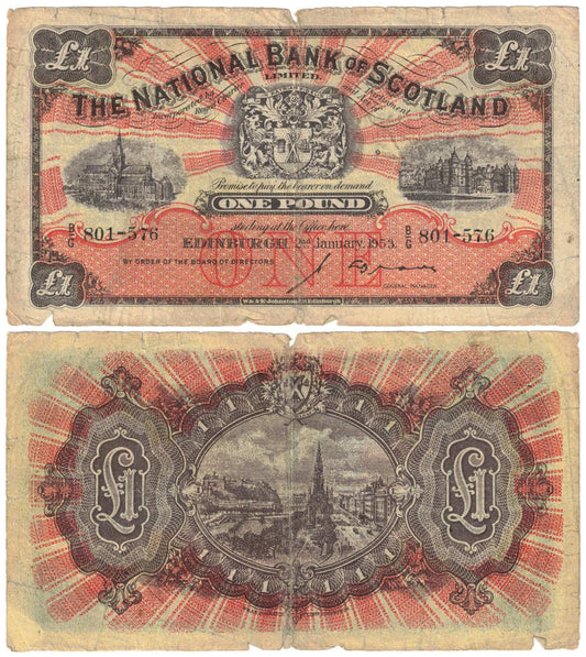 Scotland 1953 One Pound #258b Banknote
