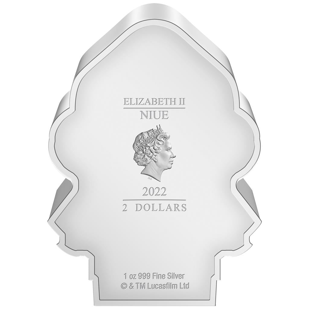 Niue 2022 $2 Chibi Star Wars Admiral Ackbar Shaped 1oz Silver Proof Coin