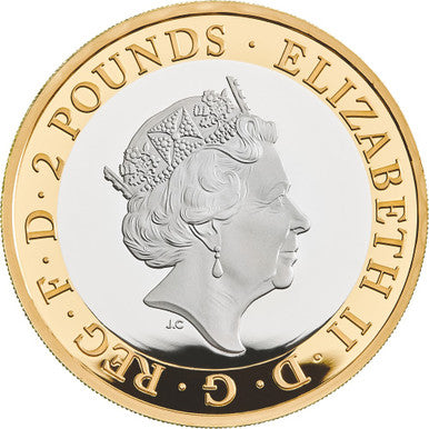 UK 2020 £2 Agatha Christie 100 Years of Mystery Selectively Gold Plated Silver Proof Coin