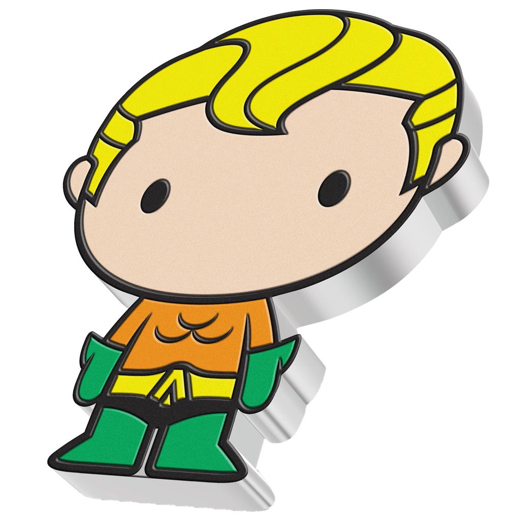 Niue 2021 $2 Chibi DC Comics Aquaman Shaped 1oz Silver Proof Coin