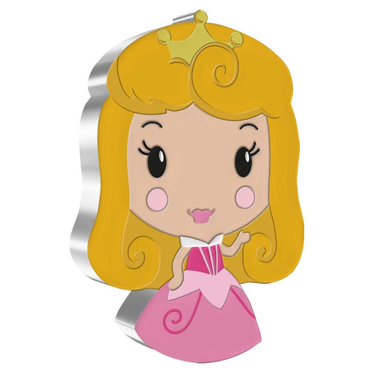 Niue 2021 $2 Chibi Disney Princesses Aurora Shaped 1oz Silver Proof Coin