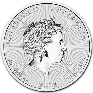2018 $2 Australian Koala 2oz Silver BU Coin