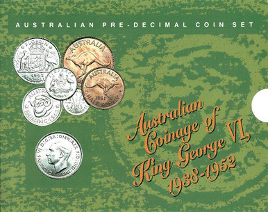 Australian Pre-Decimal Australian Coinage of King George VI 6 Coin Set