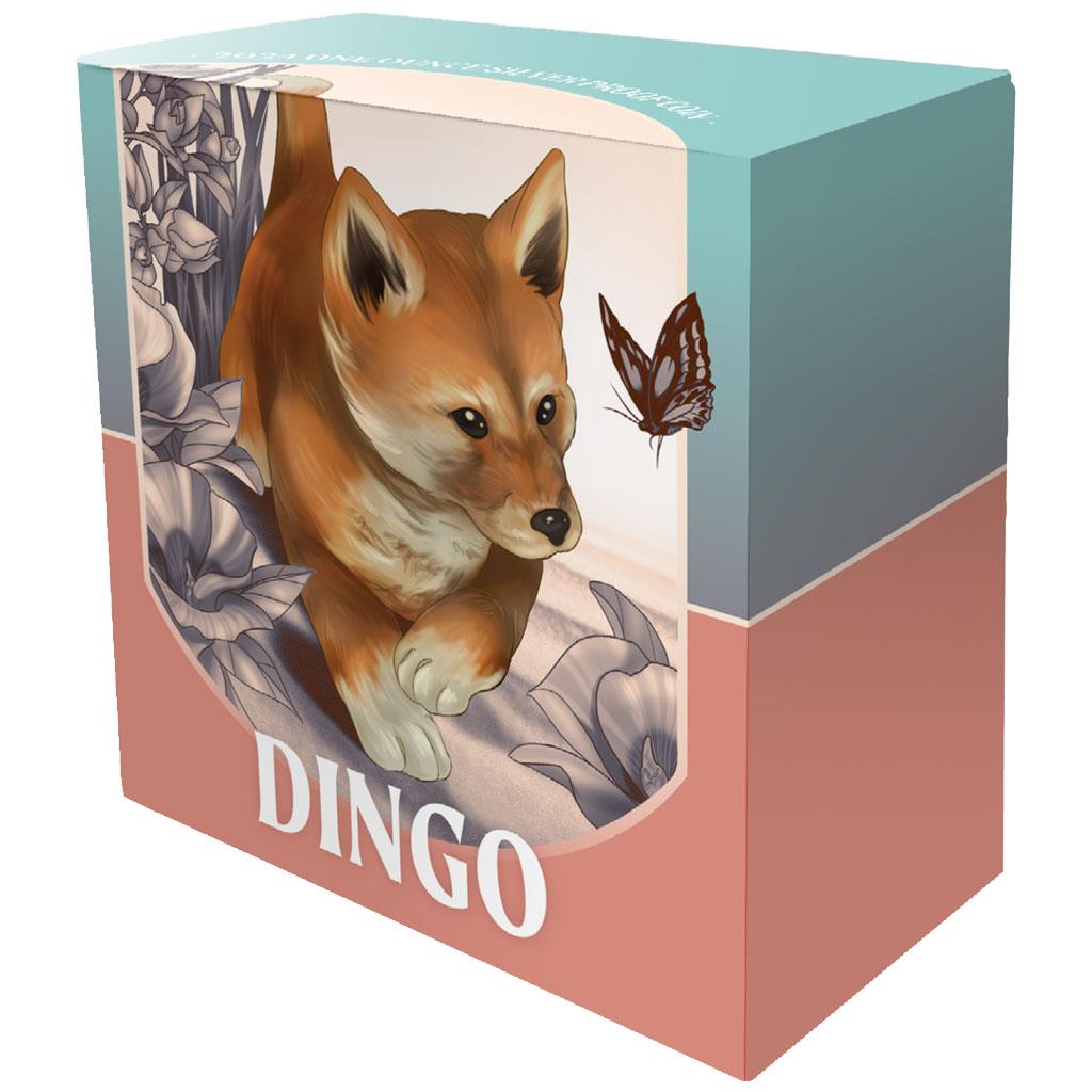 Niue 2024 $1 Australian Baby Animals Dingo 1oz Silver Coloured Proof Coin