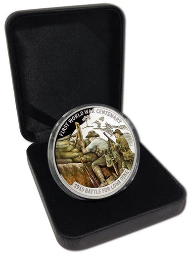 Solomon Islands 2015 $10 First World War Centenary Battle For Lone Pine Silver Coloured Proof Coin