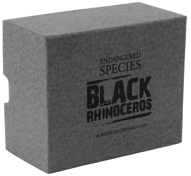 Niue 2014 $2 Endangered Species Black Rhinoceros 1oz Silver Proof Coin