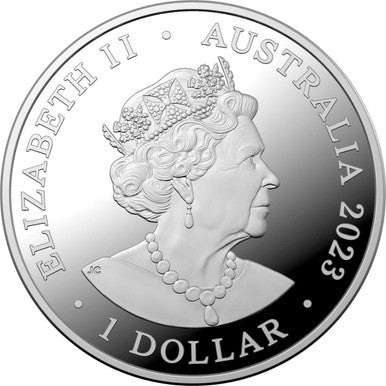 2023 $1 Australia's Most Dangerous Box Jellyfish 1oz Silver BU Coin