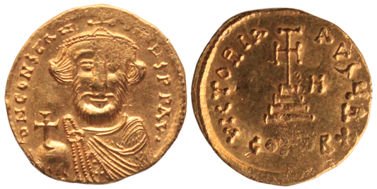 Byzantine, Constans II 641-668AD Gold Solidus VF