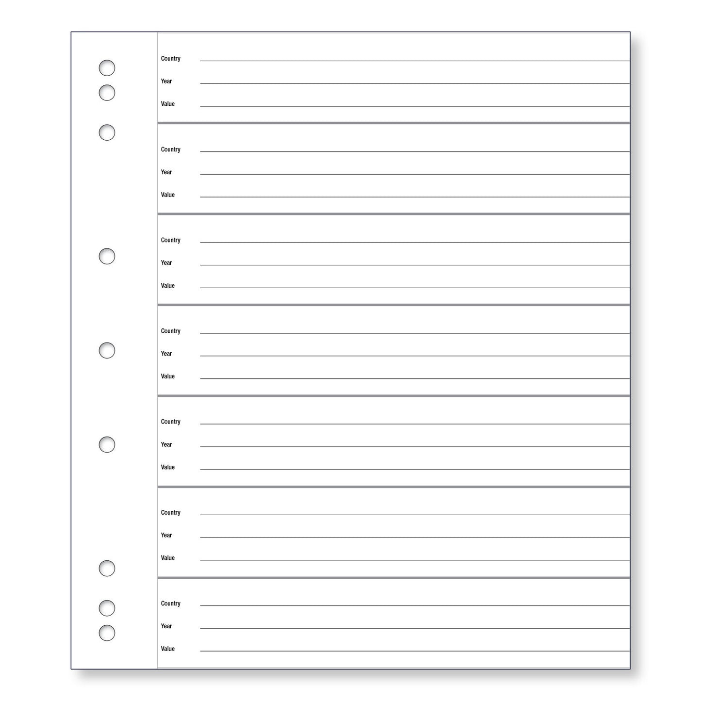 Renniks Coin Album Refill Pages 42 Pocket 10 Pack