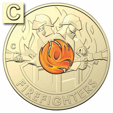 2020 $2 Brave Australia's Firefighters 'C' Mintmark Coloured Uncirculated Coin