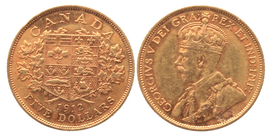Canada, 1912 Five Dollars VF