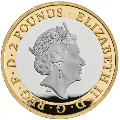 UK 2020 £2 250th Anniversary of Captain James Cook's Voyage of Discovery Selectively Gold Plated Silver Proof Coin