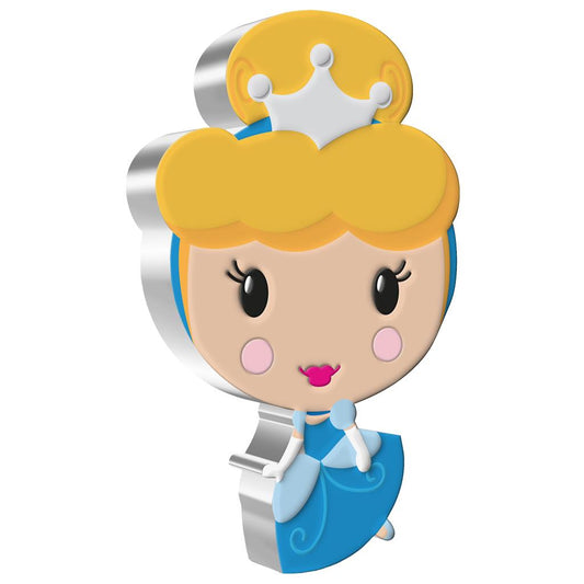 Niue 2021 $2 Chibi Disney Princesses Cinderella Shaped 1oz Silver Proof Coin