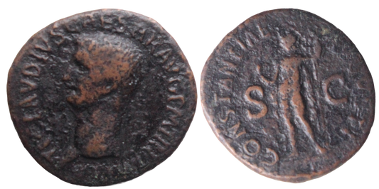 Roman Empire, Claudius 41-54AD Dupondius Fine