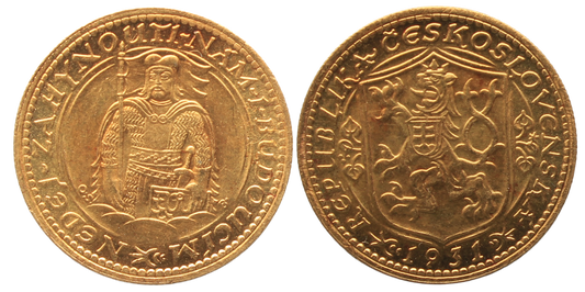Czechoslovakia, 1931 Gold Dukat UNC