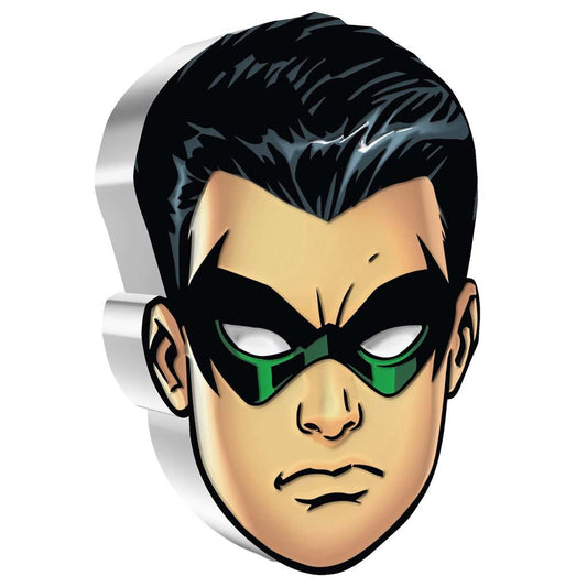 Niue 2022 $2 DC Comics Faces of Gotham Robin 1oz Silver Coloured Proof Coin