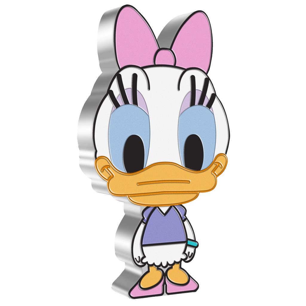 Niue 2021 $2 Chibi Disney Mickey and Friends Daisy Duck Shaped 1oz Silver Proof Coin