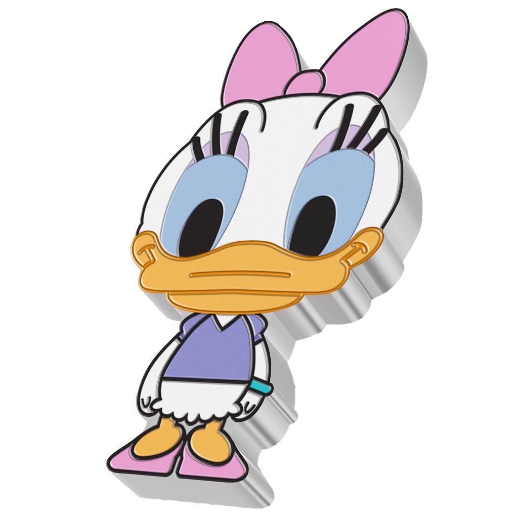Niue 2021 $2 Chibi Disney Mickey and Friends Daisy Duck Shaped 1oz Silver Proof Coin